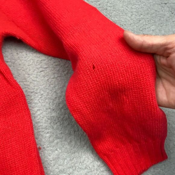 Vintage Minklander Darlene‎ Sweater 38 Small Women Red Lambswool Made in USA - Picture 3 of 10